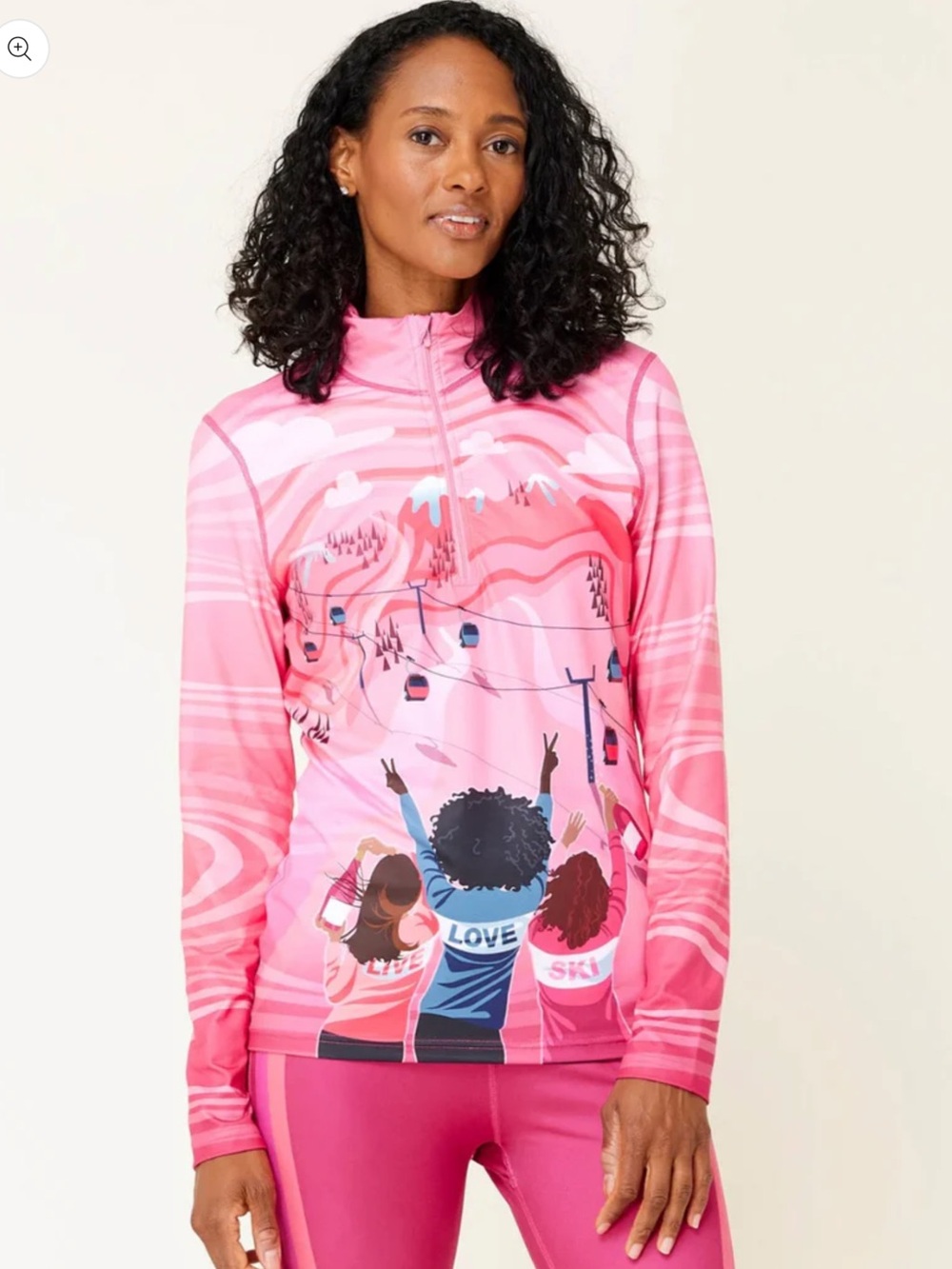 NWT St.Anton a base-layer Quarter zip by Krimson Klover Size Small Pink